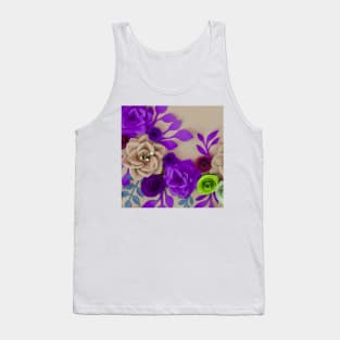 Purple Flowers Art Tank Top